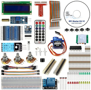 66個セット----OSOYOO(オソヨー) Raspberry Pi 学ぶ電子工作キット 初心者演習用パーツセット ラズパイ11実例 回路配線図とサンプルスケッチ有り プログラミング ラズベリー パイ 超入門 スターター学習キット LED制御 スイッチ I2C LCD 温湿度センサー マイクロサーボ 人体感知センサー A/Dコンバータ ブザー 大気圧センサー リレーモジュール制御 赤外線リモコン等IoTを実践する電子部品セット (Pi 3 DIY Kit 22in1)