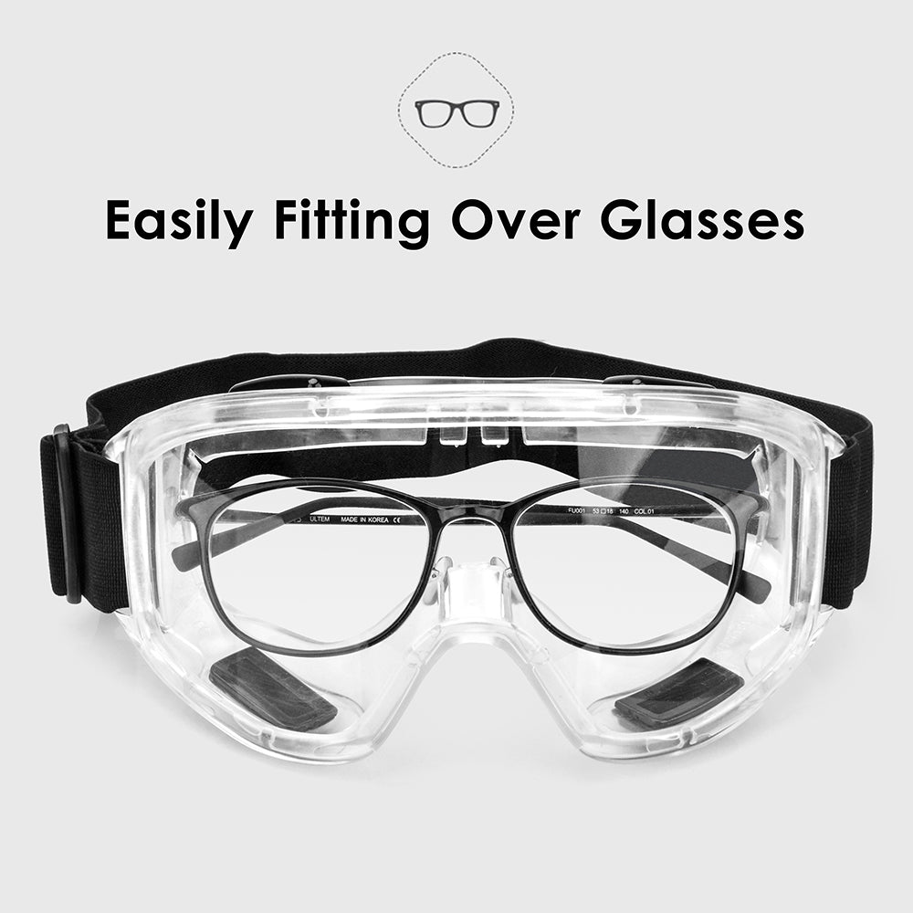 Spectacles Eye Protection Safety Goggles Glasses with Clear Fog-Free Anti-spittle Eye Protection ...