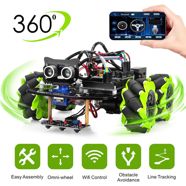 OSOYOO Mecanum Wheel Arduino Robot Car Kit (model 2019016600)