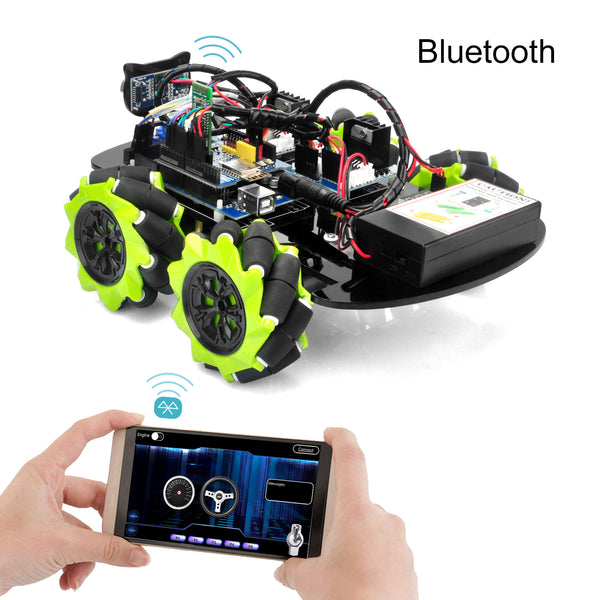 Kit de voiture robot Arduino Mecanum Wheel OSOYOO (modèle 2019016600)