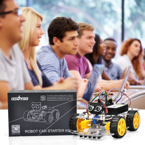 Kit de démarrage de voiture robot OSOYOO V2.1 pour modèle débutant Arduino : 2019005000 