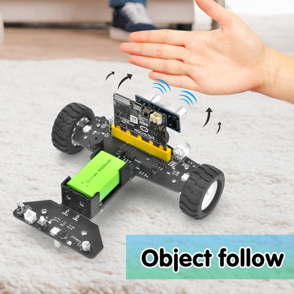 Kit robot OSOYOO Photon alimenté par Micro:bit V1.5 V2 Commencez à apprendre la programmation graphique (carte Micro:bit non incluse) 