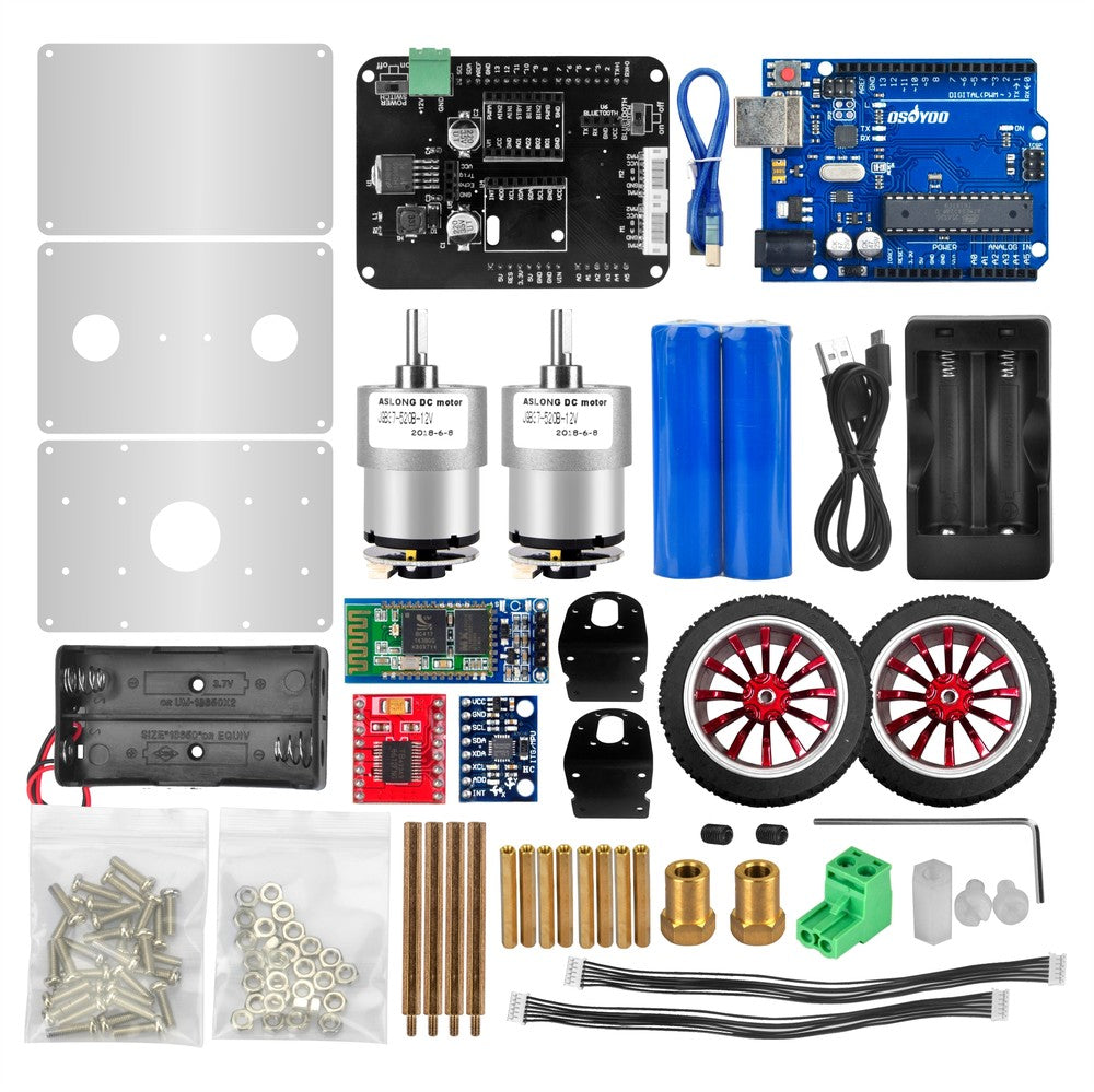OSOYOO Zweirädriges Bluetooth-Balance-Roboter-Auto-Set für Arduino