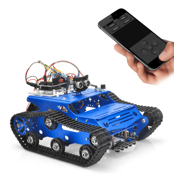 Kit de pièces électroniques de voiture Robot pour châssis de plate-forme de réservoir Arduino Raspberry Pi (châssis de réservoir non inclus)