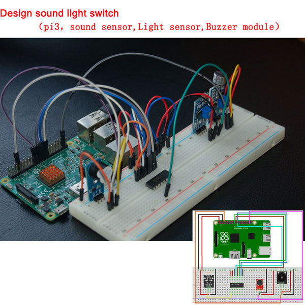 OSOYOO 10 Pcs Sound Sensor Microphone Sound Detection Module for Robot Smart Car for Arduino Raspberry Pi 2 3 3B+ 4
